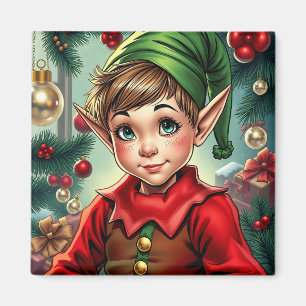 Aimant Lutine de dessin animé fantaisiste   Noël