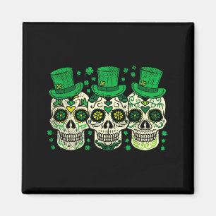 Aimant Lutins Crâne de Sucre Mexicain Irlandais Cool St P