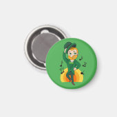 Aimant Lutins dansants, dessin animé de la Saint-Patrick (Recto/Verso)