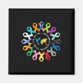 Aimant Lutte contre le cancer et la sensibilisation au ca (Devant)