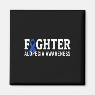 Aimant Lutter Alopecia Sensibilisation Blue AA Ribbon Sup