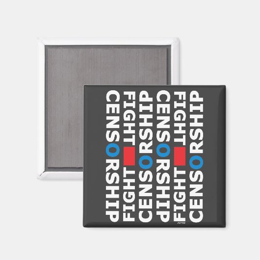 Aimant Lutter contre la censure (Recto/Verso)