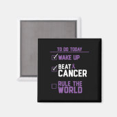 Aimant Lutter contre le cancer dans le monde (Recto/Verso)