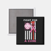 Aimant Lutter Pour Un Pompier Cure Us Drapeau Cancer Du S (Recto/Verso)