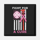 Aimant Lutter Pour Un Pompier En Cure US Drapeau Cancer D (Devant)