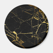 Aimant Luxe Black and Gold Marble (Devant)