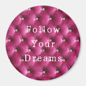 Aimant Luxe doux rose Faux Velvet (Devant)