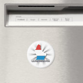 Aimant Luxembourg - Carte Drapeau 2.0 (In Situ (Lave-vaisselle))