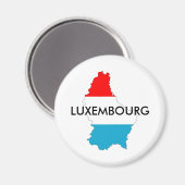 Aimant luxembourgeois feuille de drapeau forme silhouette (Recto/Verso)