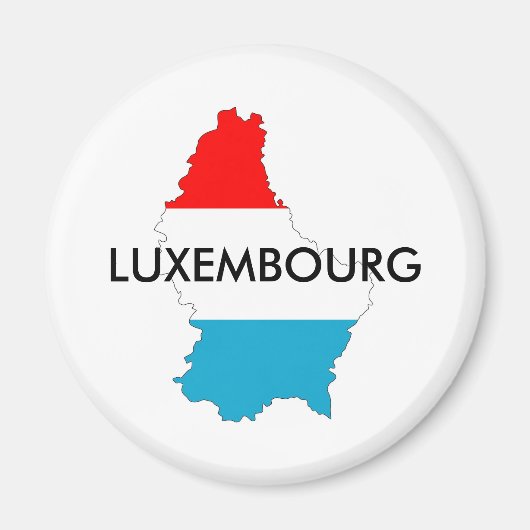 Aimant luxembourgeois feuille de drapeau forme silhouette (Devant)
