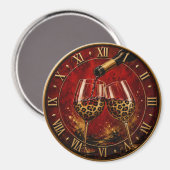 Aimant Luxury Wine Glasses & Gold Leopard Print (Recto/Verso)