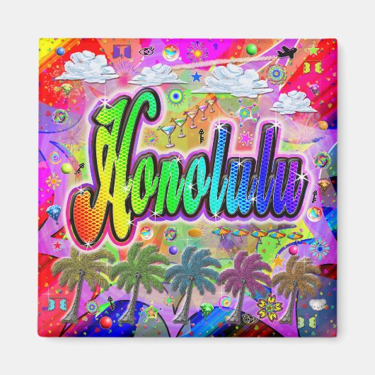 Aimant Lycée à thème Honolulu Vista Express (Devant)