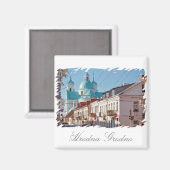 Aimant Lycée d'architecture de Hrodna Grodno Biélorussie (Recto/Verso)