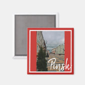 Aimant Lycée d'architecture de Pinsk en Biélorussie (Recto/Verso)