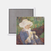 Aimant Lydia Crocheting in Garden at Marly, Mary Cassatt (Recto/Verso)