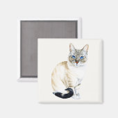 Aimant Lynx Point Siamese Chat (Recto/Verso)