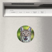Aimant Lynx sibérienne souriante (In Situ (Lave-vaisselle))