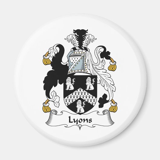 Aimant Lyons Family Crest (Devant)