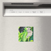 Aimant Lys d'Arum blanc aquarelle florale tropicale (In Situ (Lave-vaisselle))