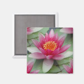 Aimant Lys d'eau de Lotus rose (Recto/Verso)
