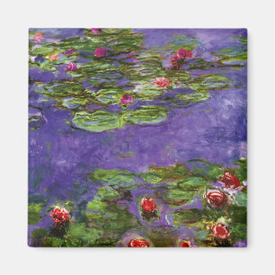Aimant Lys d'eau rouge par Claude Monet