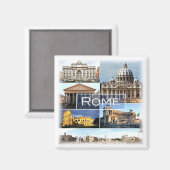 Aimant LZO002 ROME, Latium, Italie, Frigo (Recto/Verso)
