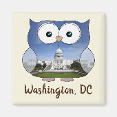 Aimant M190132 Chubby Owl | Washington DC i Souvenir (Devant)