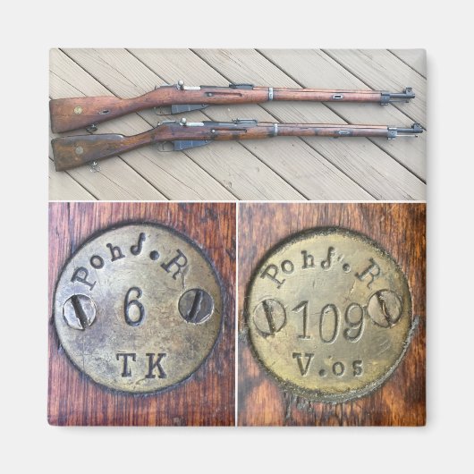 Aimant M27 Mosin Nagant finlandais avec disques Stocks (Devant)