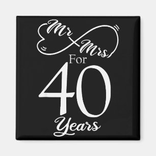 Aimant M. &amp; Mme depuis 40 ans 40e anniversaire de mar