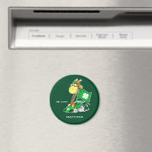 Aimant M. Lucky. Funny Giraffe St.Patrick's Day Custom (In Situ (Lave-vaisselle))