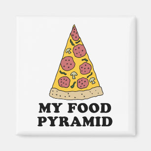 Aimant Ma bande dessinée de pizza de pyramide alimentair