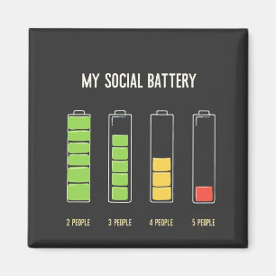 Aimant Ma batterie sociale introvertit l'Humour social