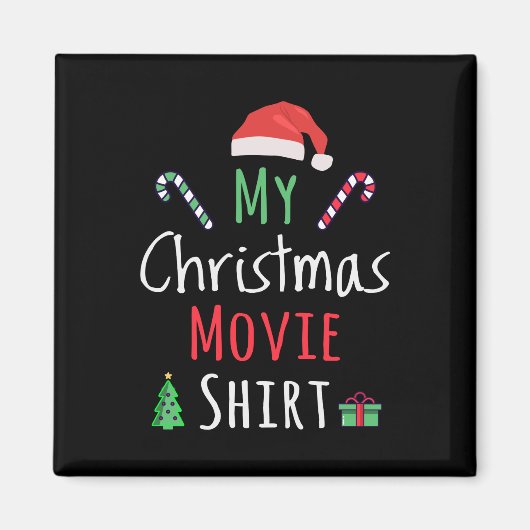 Aimant Ma chemise de cinéma de Noël (Devant)