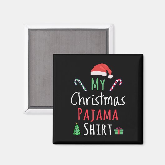 Aimant Ma chemise de pyjama de Noël (Recto/Verso)