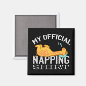 Aimant Ma chemise de sieste officielle - Giraffe endormie (Recto/Verso)