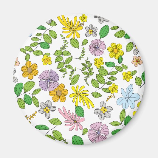 Aimant Ma conception de fleurs (Devant)
