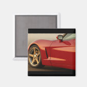 Aimant Ma Corvette rouge (Recto/Verso)