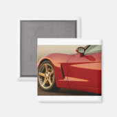 Aimant Ma Corvette rouge (Recto/Verso)