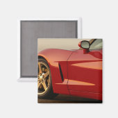 Aimant Ma Corvette rouge (Recto/Verso)