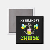 Aimant Ma croisière d'anniversaire - Croisière amusante (Recto/Verso)