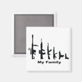 Aimant Ma famille (J'aime les armes) (Recto/Verso)