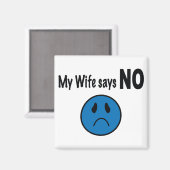 Aimant Ma femme dit NON (Recto/Verso)