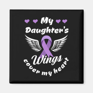 Aimant Ma fille's Wings Cover Mon oreillette de surdose c