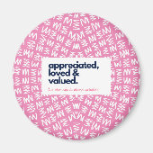 Aimant Ma mère est inestimable, aimée et valorisée (Devant)