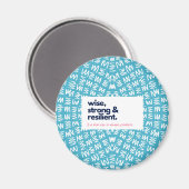 Aimant Ma mère est sage, forte et résiliente (Recto/Verso)