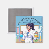 Aimant Ma Mère Porte Une Blouse De Laboratoire (Recto/Verso)
