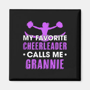 Aimant Ma pom-pom girl préférée m'appelle Grannie Cheerle