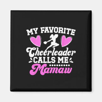 Aimant Ma pom-pom girl préférée m'appelle Mamaw Cheer Mam
