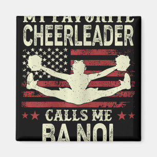Aimant Ma pom-pom girl préférée m'appelle Noi Drapeau amé