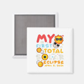 Aimant Ma première éclipse solaire totale 8 avril 2024 To (Recto/Verso)